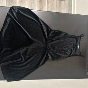 velvet black dress, fits perfect, only worn once.